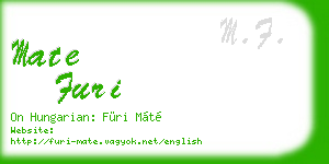 mate furi business card